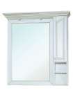 Зеркало-шкаф Bellezza Рим 110 R белое патина золото