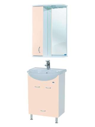 Тумба с раковиной Bellezza Уют 55 с нижним ящиком бежевая