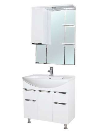 Зеркало-шкаф Bellezza Альфа 75 L белый