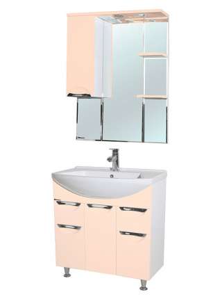 Зеркало-шкаф Bellezza Альфа 75 L бежевый