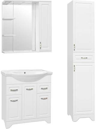 Зеркало-шкаф Style Line Олеандр-2 75/С Люкс, белый