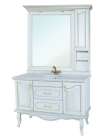 Зеркало-шкаф Bellezza Рим 110 R белое патина золото