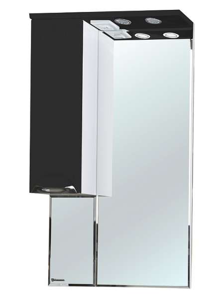 Зеркало-шкаф Bellezza Альфа 55 L черный