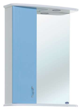Зеркало-шкаф Bellezza Астра 55 L голубой
