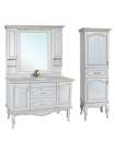 Зеркало-шкаф Bellezza Рим 120 белое патина золото