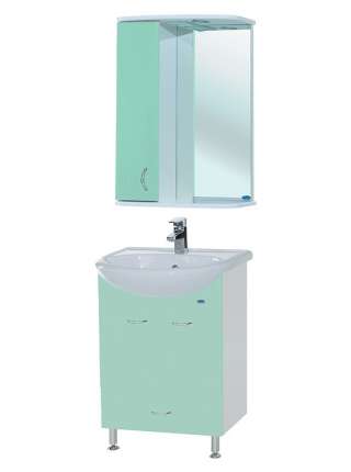 Тумба с раковиной Bellezza Уют 55 с нижним ящиком салатовая