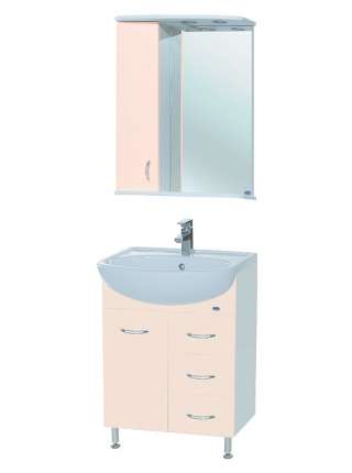 Тумба с раковиной Bellezza Уют 60 3 ящика бежевая