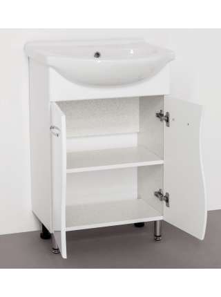 Тумба с раковиной Style Line Эко Стандарт №12 55 белая