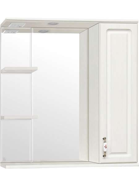 Зеркало-шкаф Style Line Олеандр-2 75/С Люкс, рельеф пастель