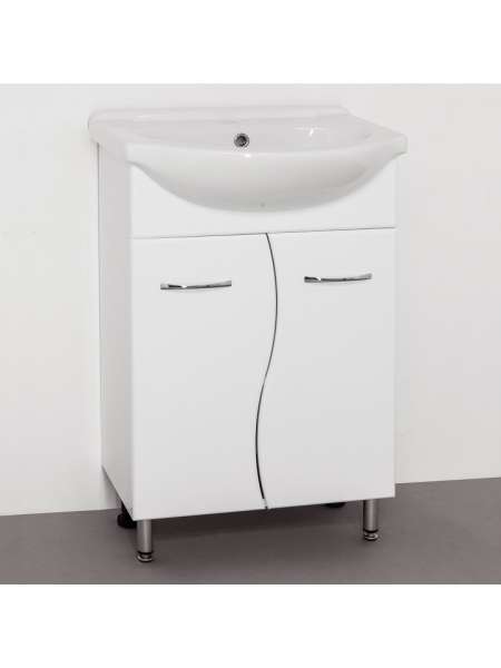 Тумба с раковиной Style Line Эко Стандарт №12 55 белая