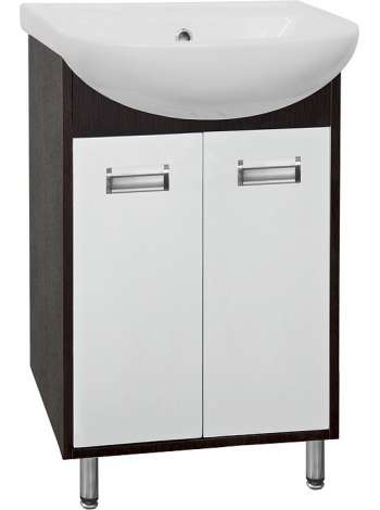 Тумба с раковиной Style Line Эко Стиль W №9 50 белая, венге