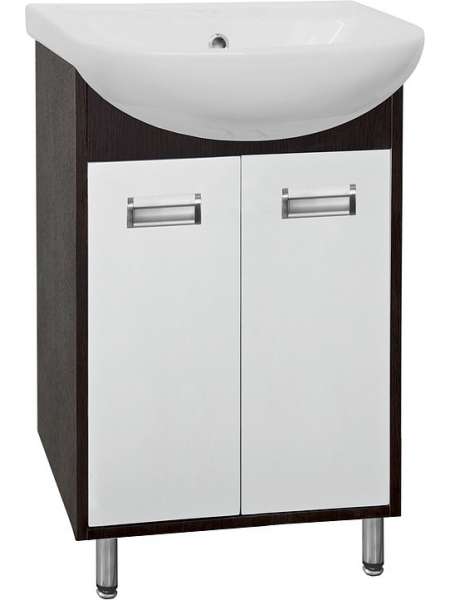 Тумба с раковиной Style Line Эко Стиль W №9 50 белая, венге