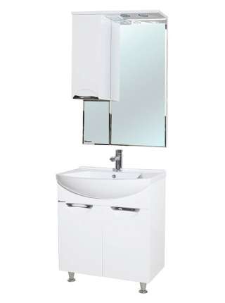 Зеркало-шкаф Bellezza Альфа 55 L белый