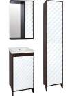 Тумба с раковиной Style Line Агат 50 белая/венге