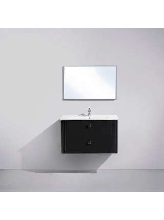 Тумба с раковиной BelBagno Atria 83 nero lucido 2 ящика