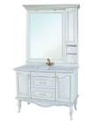 Зеркало-шкаф Bellezza Рим 100 R белое патина золото