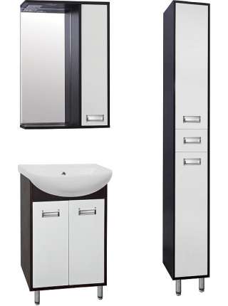 Тумба с раковиной Style Line Эко Стиль W №9 50 белая, венге