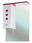 Зеркало-шкаф Bellezza Натали 60 L белый с красным