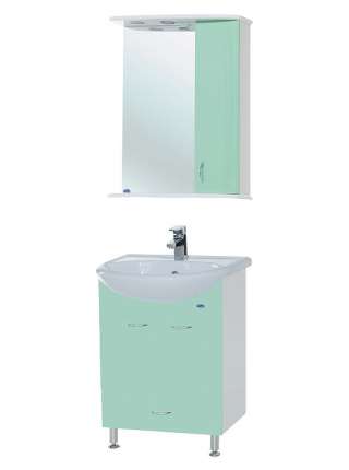 Тумба с раковиной Bellezza Уют 60 с нижним ящиком салатовая