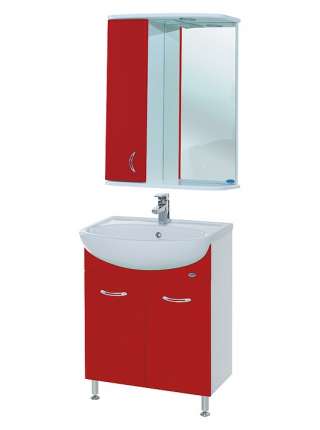 Зеркало-шкаф Bellezza Астра 55 L бордо