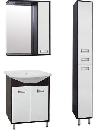 Тумба с раковиной Style Line Эко Стиль W №9 70 белая, венге