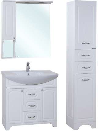 Тумба с раковиной Bellezza Камелия 85 белая Н, раковина Kirovit Стиль 85