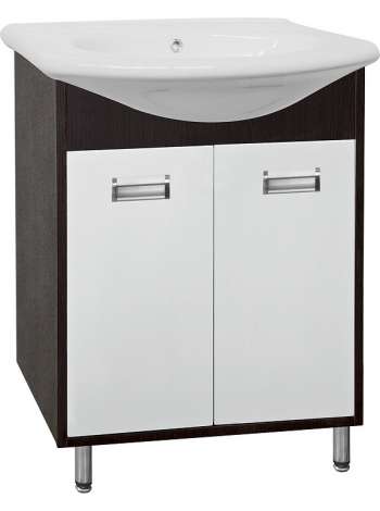 Тумба с раковиной Style Line Эко Стиль W №9 70 белая, венге