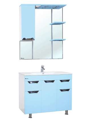 Зеркало-шкаф Bellezza Симона 75 L голубой