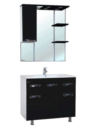 Зеркало-шкаф Bellezza Симона 90 L черный