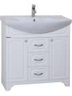 Тумба с раковиной Bellezza Камелия 85 белая Н, раковина Kirovit Стиль 85