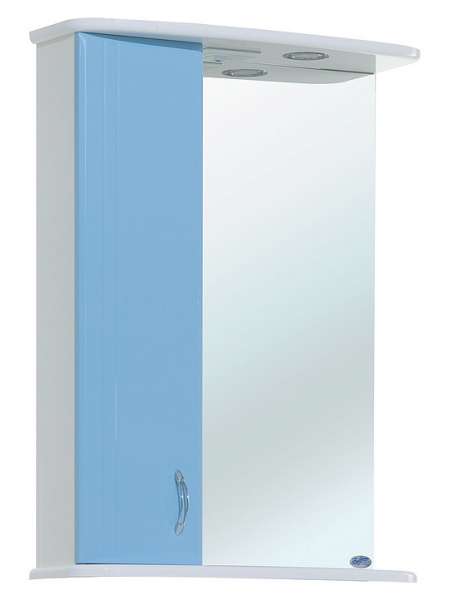 Зеркало-шкаф Bellezza Астра 50 L голубой