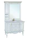 Зеркало-шкаф Bellezza Рим 100 L белое патина золото