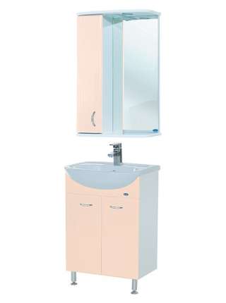 Зеркало-шкаф Bellezza Астра 55 L бежевый
