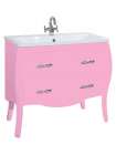 Тумба с раковиной Bellezza Грация 100 розовая