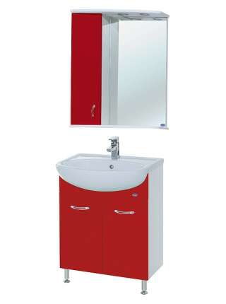 Зеркало-шкаф Bellezza Астра 60 L бордо