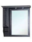 Зеркало-шкаф Bellezza Рим 110 L черное патина серебро