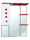 Зеркало-шкаф Bellezza Натали 80 L белый с красным