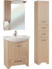 Зеркало-шкаф Bellezza Камелия 65 L светлый лен