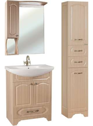 Зеркало-шкаф Bellezza Камелия 65 L светлый лен