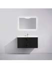 Тумба с раковиной BelBagno Atria 100 nero lucido 2 ящика