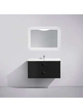 Тумба с раковиной BelBagno Atria 100 nero lucido 2 ящика