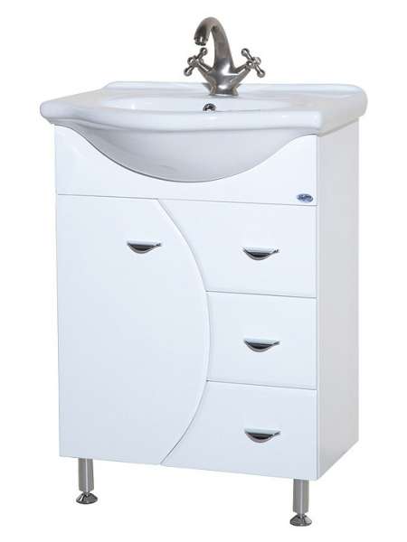 Тумба с раковиной Bellezza Кристи 60 3 ящика