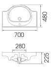 Тумба с раковиной Aqualife Design Чикаго 70