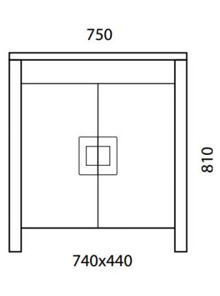 Тумба для комплекта Edelform Quadro 75