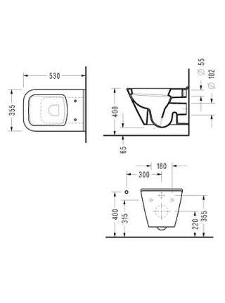 Унитаз подвесной Serel DIAGONAL DG10